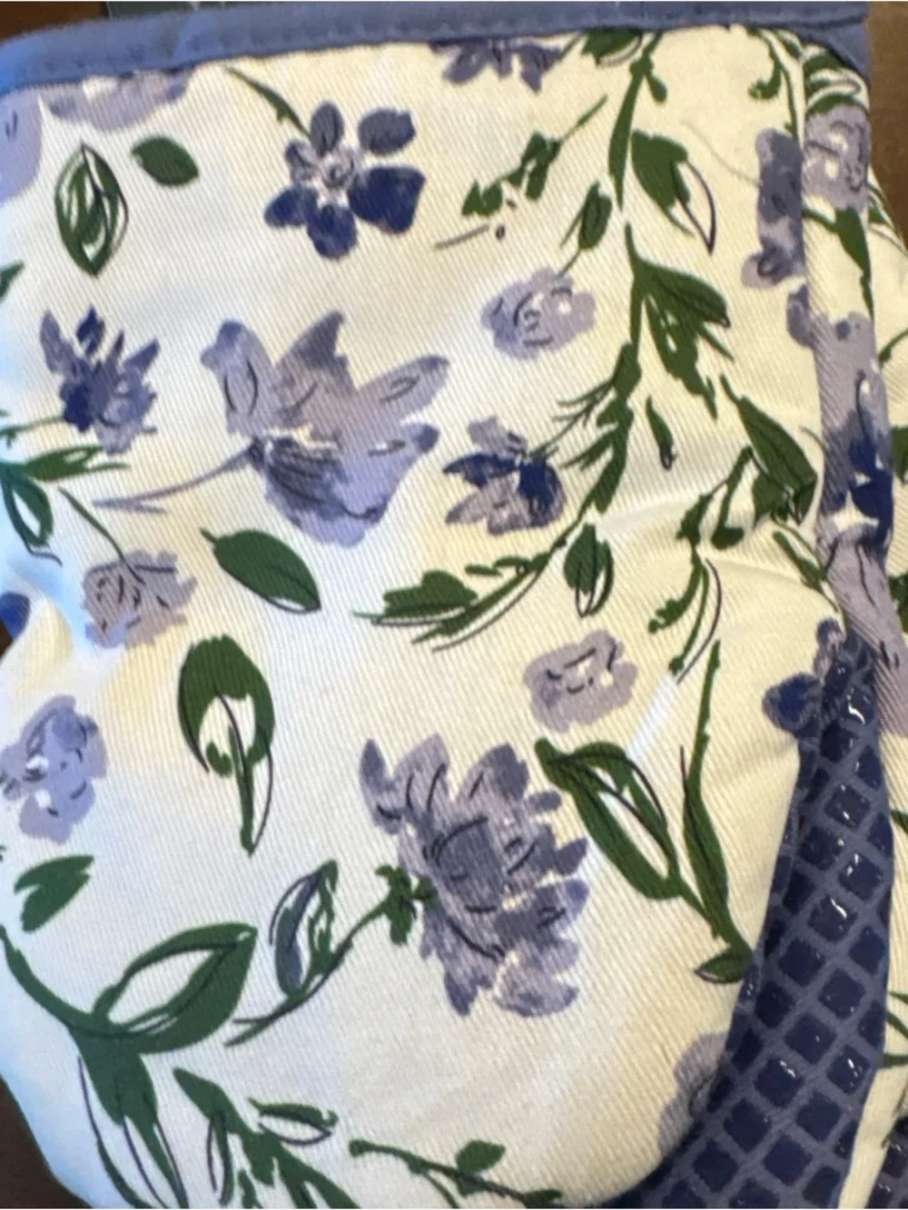 Waterford Purple Floral Quilted Oven Mitts